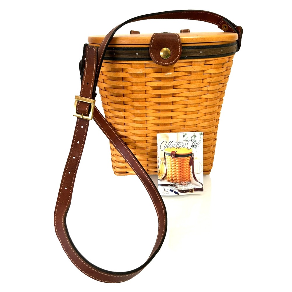 Longaberger 2000 Collectors Club Large Saddlebrook Basket Purse Lid Liner Book
